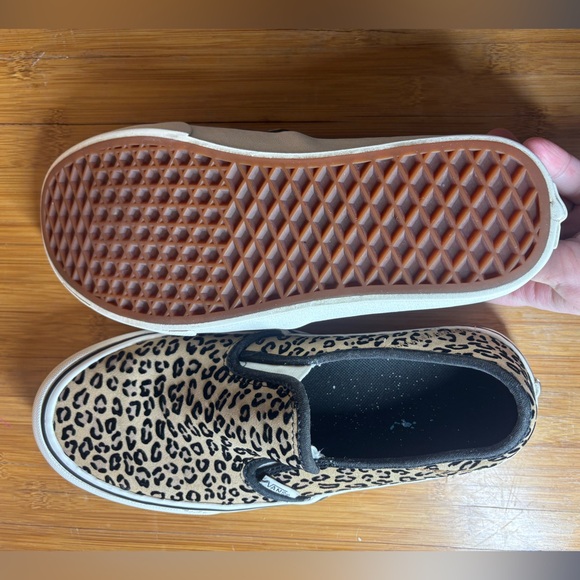 Vans Asher Deluxe Slip On Sneaker Leopard Cheetah Print Shoe Women Size 8.5 - Picture 11 of 12